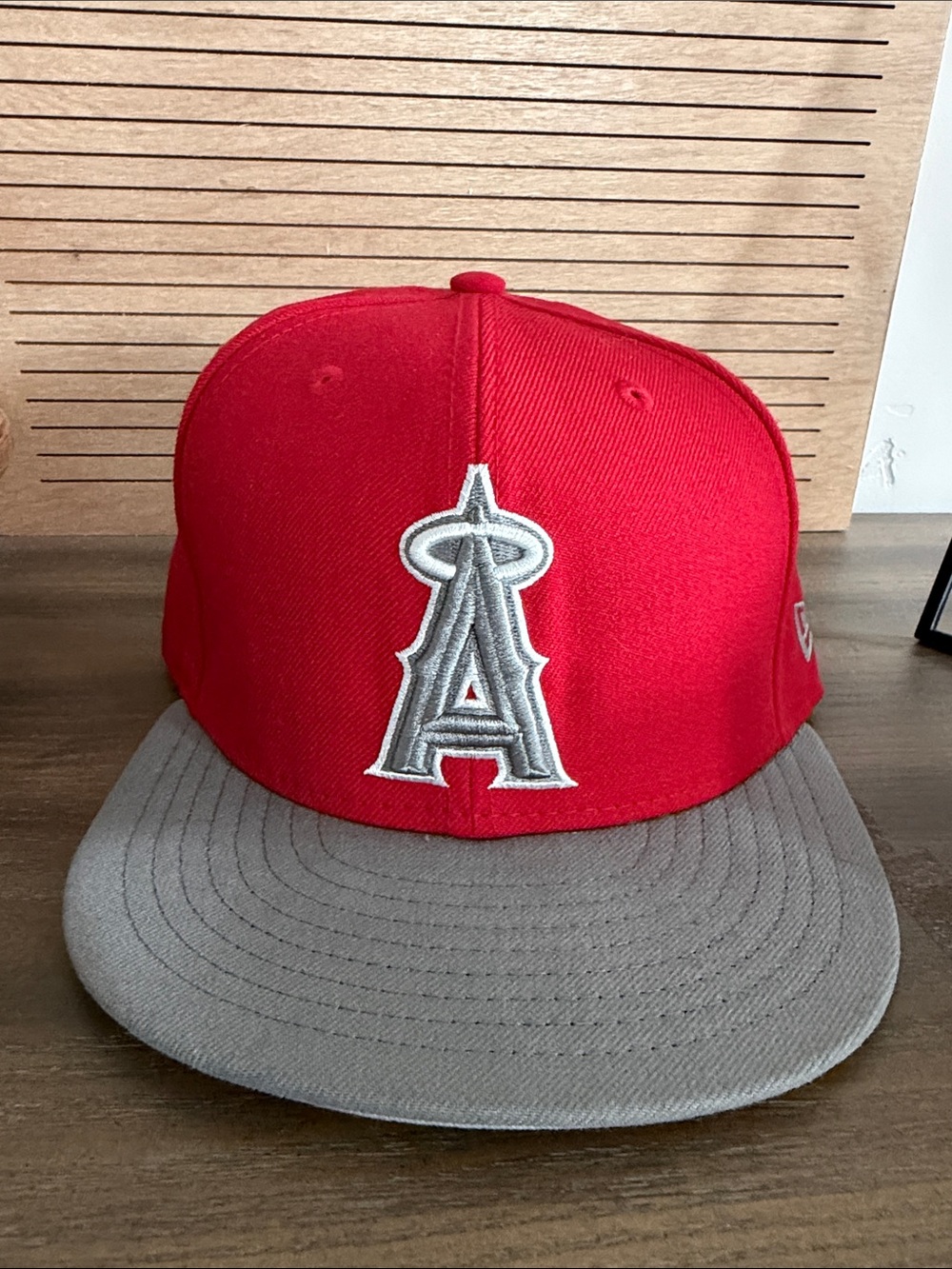 MLB Los Angeles Angels Red and Gray Fitted Hat